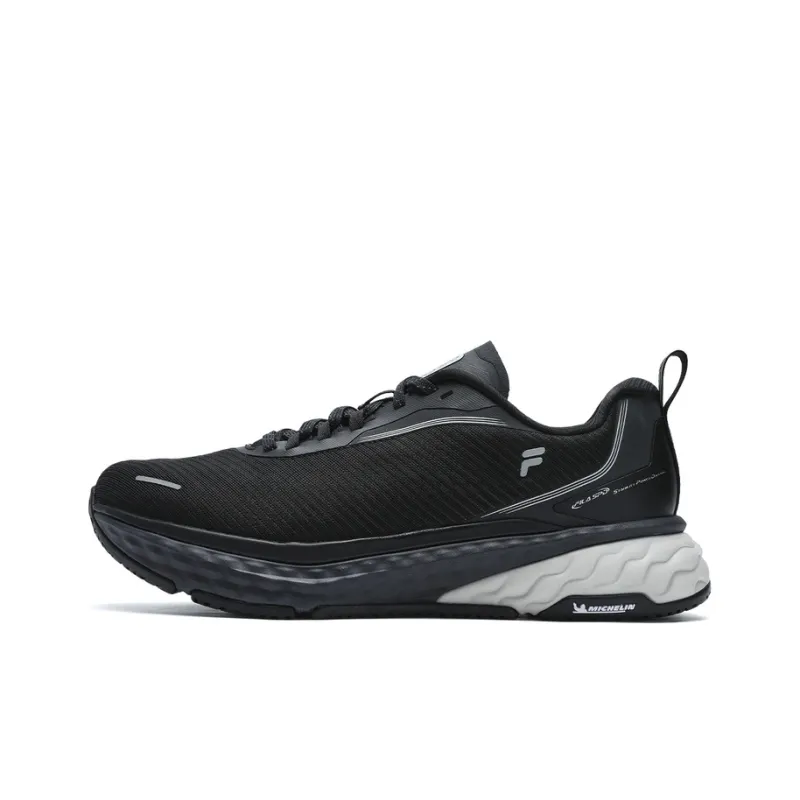FILA SPD CHEETAH Breathable Coverage Low Top Running Shoes Men's Steed Black-0