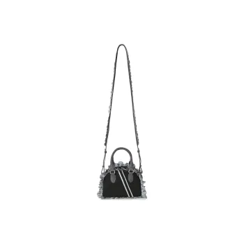 Crying Center Fabric Crossbody Bag, Handbag Trumpets Unisex Black