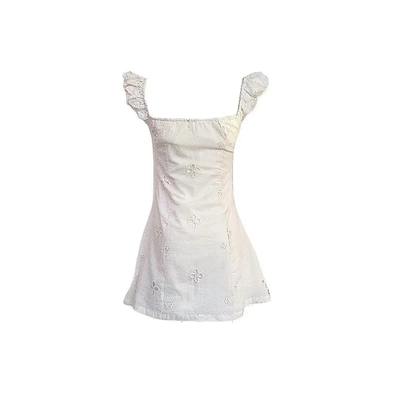 JOSR Short Sleeved Dresses Women's White-1