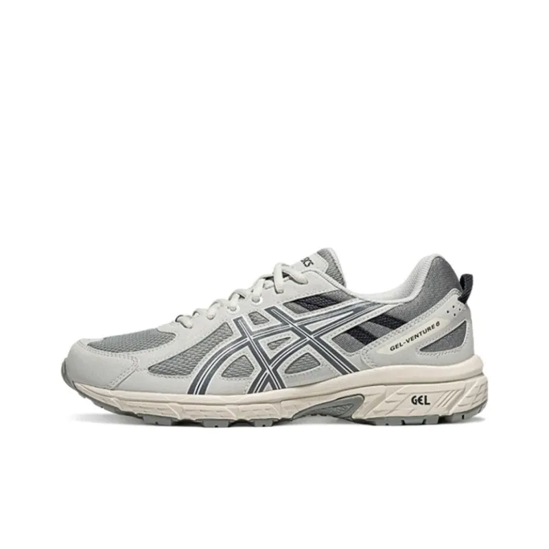 Asics Gel Venture 6 Cushioning Anti Slip And Wear Resistant Low Top Trail Running Running Shoes Men's Gray-0