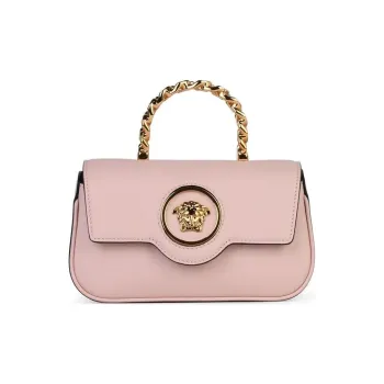 VERSACE La Medusa Calfskin Shoulder Bag, Crossbody Bag, Handbag Mini Women's Pink