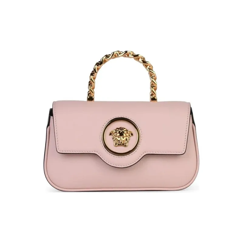 VERSACE La Medusa Calfskin Shoulder Bag, Crossbody Bag, Handbag Mini Women's Pink-0