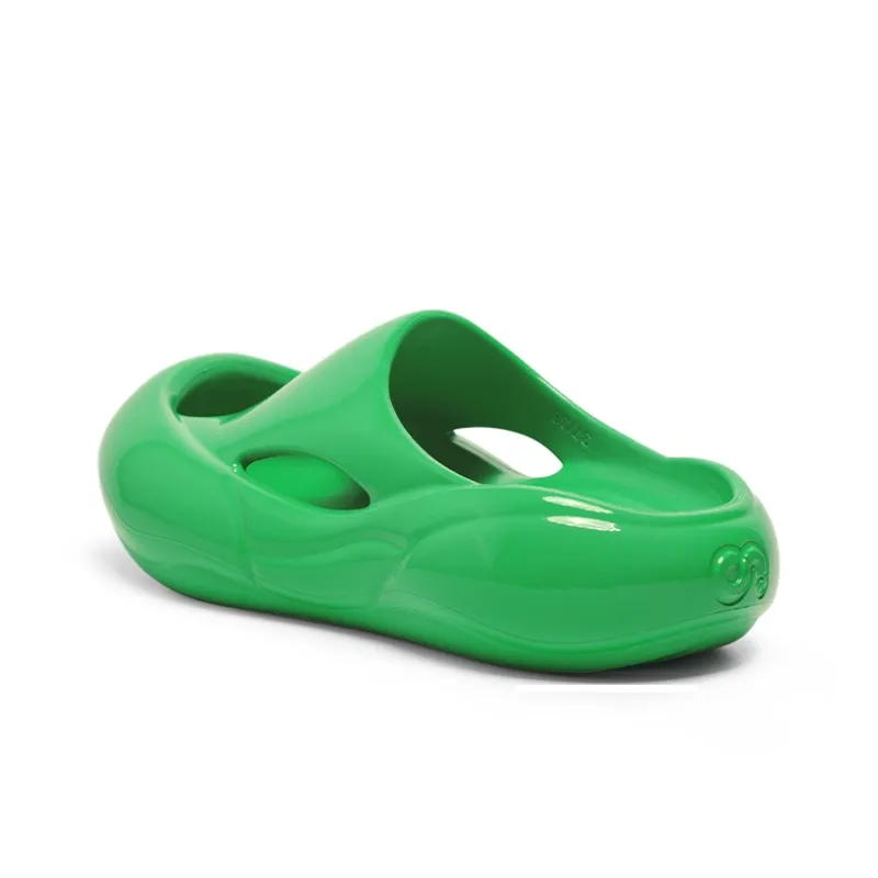 CN Slip Resistant Odor Resistant Abrasion Resistant Slide Slippers Unisex Dark Blue Green-1