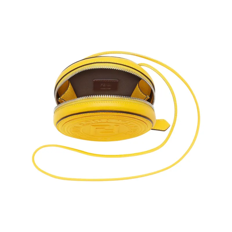FENDI Calfskin Coin Purse Men's Yellow-2