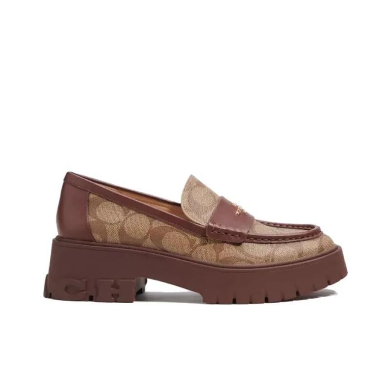 COACH Signature Loafers Women's Khaki-1