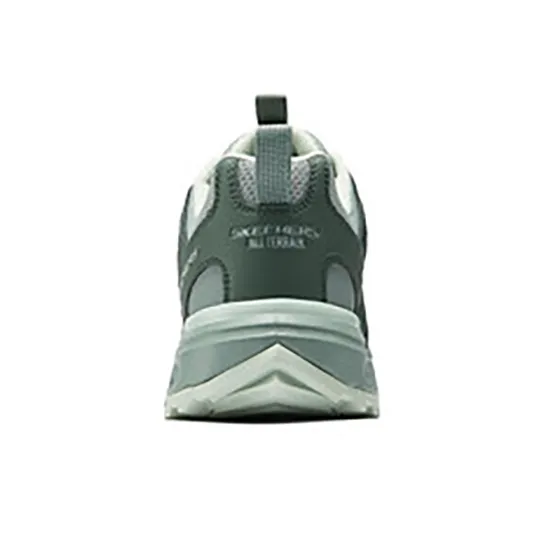 Skechers Cushioning, Wear Resistant Low Top Hiking Shoes Women's Green Gray-3