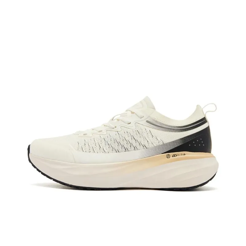 QIAODAN Cushioning Low Top Running Shoes Women's Beige Black-0