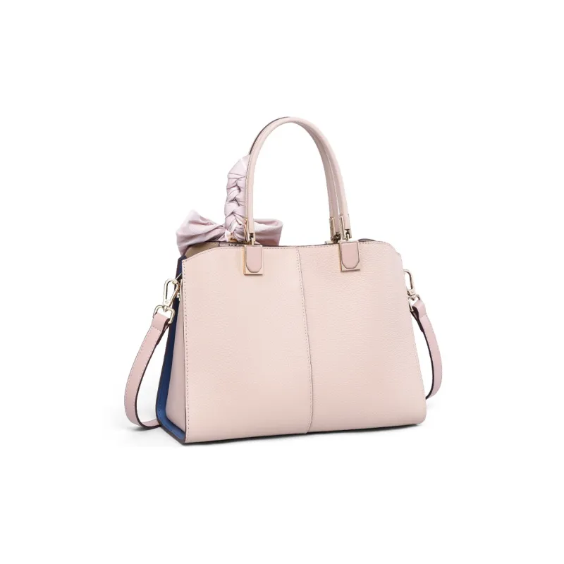 Kevin Cohen Cow Leather With Synthetic Leather Handbag, Shoulder Bag Regular Women's Beige Apricot-1