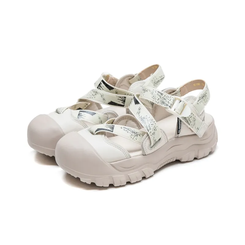 Jay Beach Sandals Women's Beige/Black-2