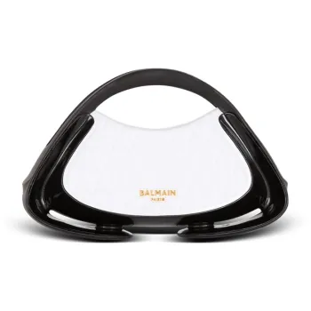 BALMAIN Polyurethane Shoulder Bag Crossbody Bag Handbag Small Size Women's White