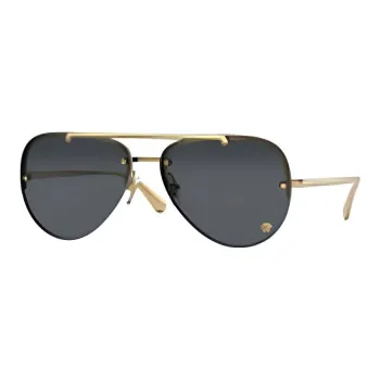VERSACE Medusa Glam Aviator Frame Sunglasses