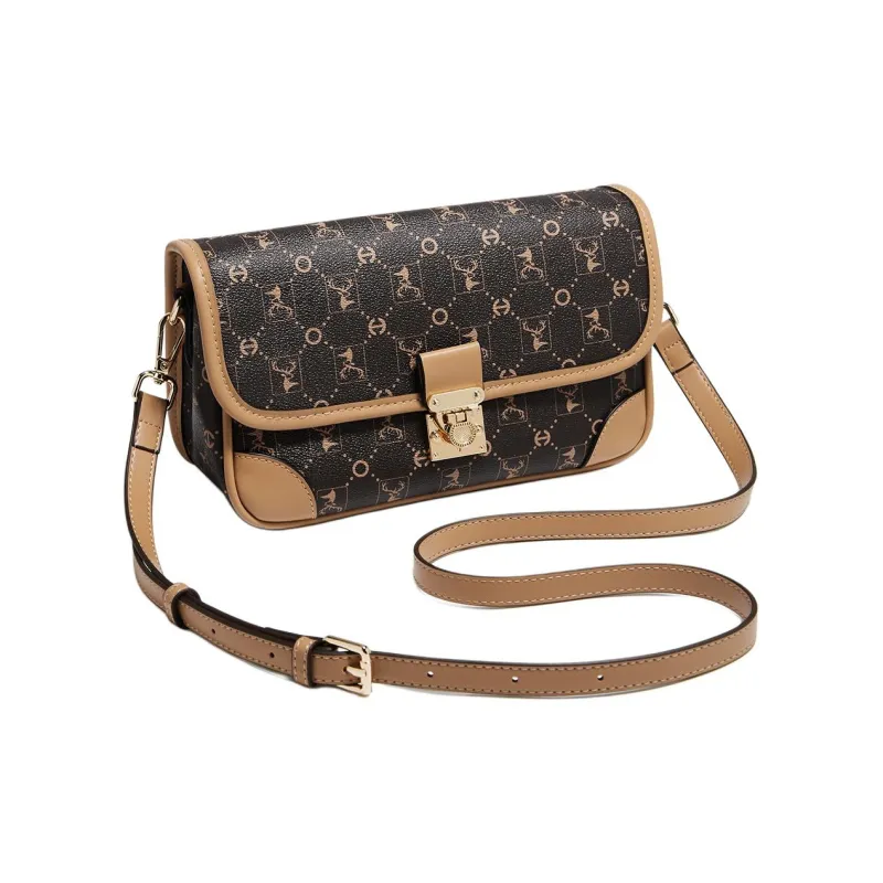 Marino Orlandi Synthetic Leather Crossbody Bag Shoulder Bag Handbag Shoulder Bag Women's Coffee/Apricot-2