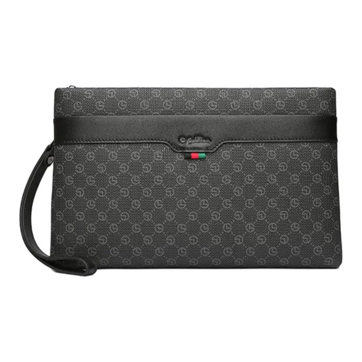 GOLDLION PVC Clutch Medium Size Men's Black-0