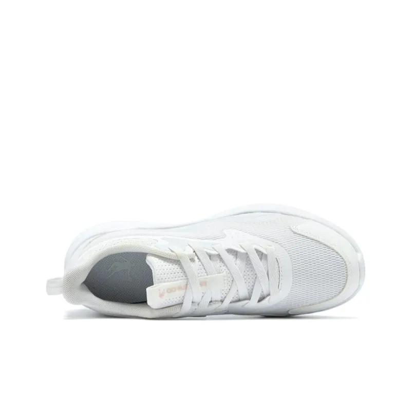 QIAODAN Shock Absorbers Rebound Low Top Running Shoes Women's White Blue-4