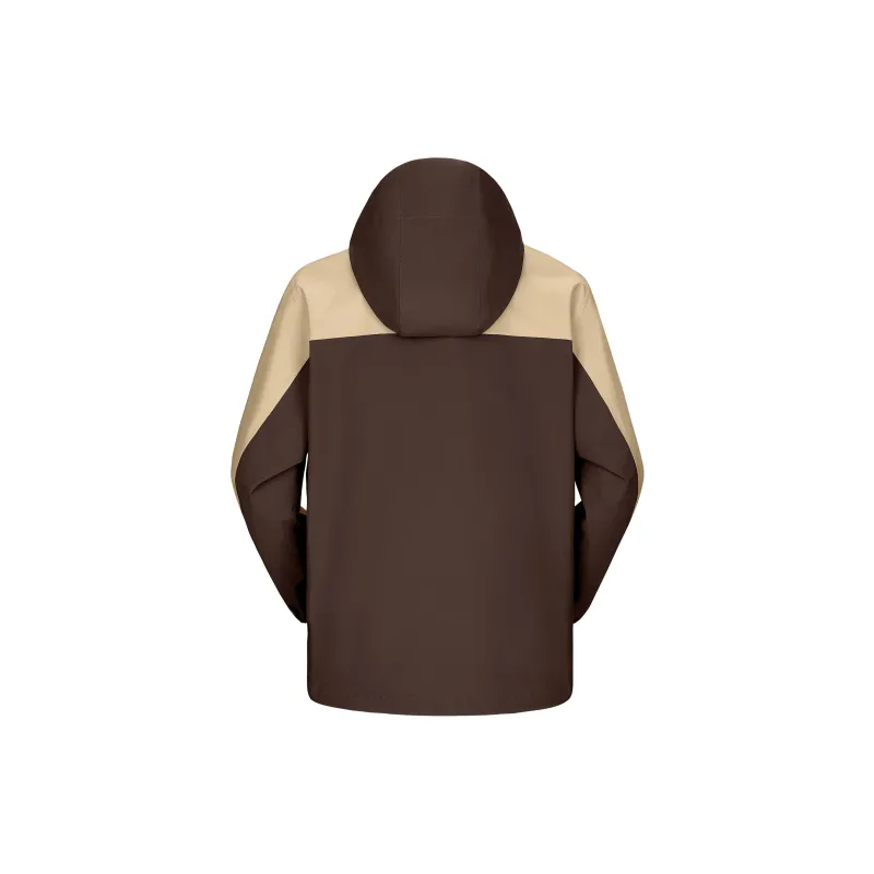 QIE Outdoor Multicolor Waterproof Windproof Abrasion Resistant Adjustable Hooded Single Layer Windbreaker Jacket Unisex-9