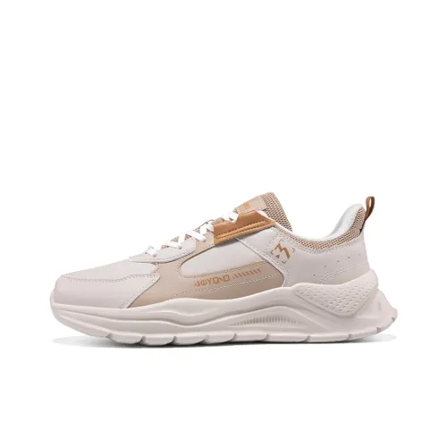 361° Anti-Slip And Wear-Resistant Lightweight Low-Top Casual Running Shoes Men's Beige Umber