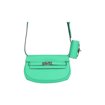 HERMES Kelly Swift Calfskin Crossbody Bag Shoulder Bag Women's 0Z Vert Comics Comic Green
