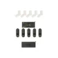 5-Pack Men's No-Show Socks+Mesh Socks (White *5+Gray *5)