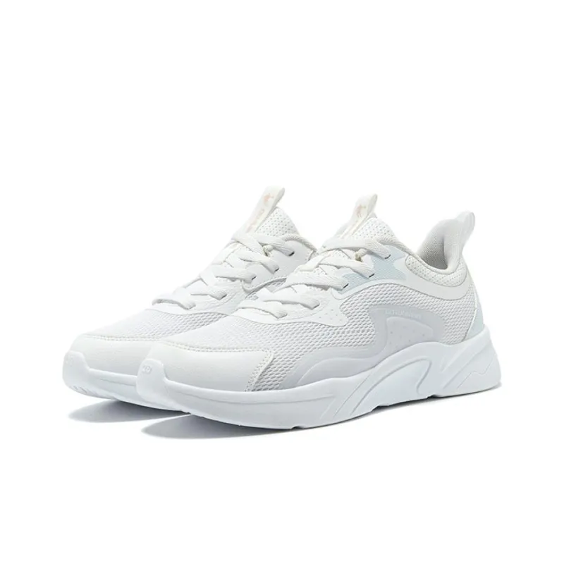 QIAODAN Shock Absorbers Rebound Low Top Running Shoes Women's White Blue-2