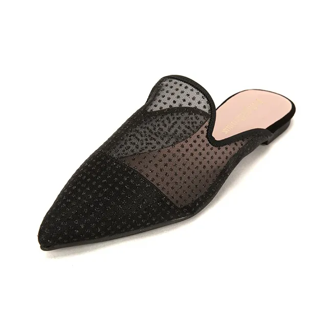 PrettyBallerinas Rubber Sole Slip-Resistant Wrap-toe Slippers Women's Black-1