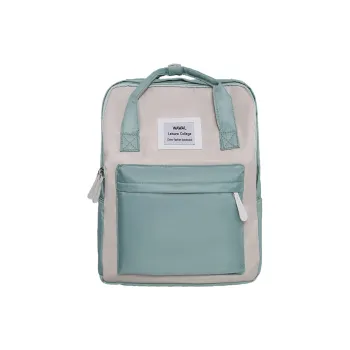 GEERDUN Nylon Backpack Regular Unisex Gray Pink/White Green/Black/Green/Pink