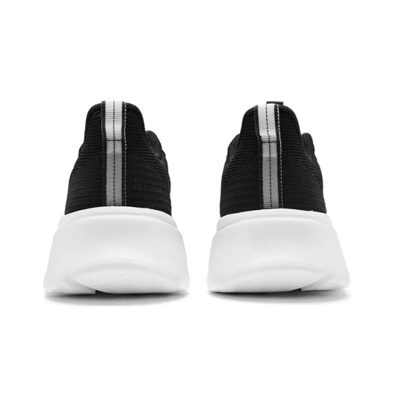 QIAODAN Breathable Low-Top Running Shoes Women's Black White-2