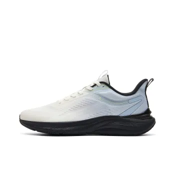 PEAK Cushioned Wear-Resistant Breathable Rebound Low-Top Running Shoes Men's Beige Black