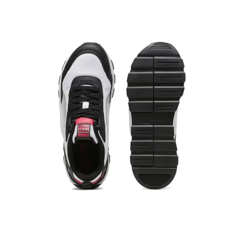 PUMA RS 3.0 Cushioning, Slip Resistant, And Abrasion Resistant Low Top Casual Running Shoes Unisex White Black-3