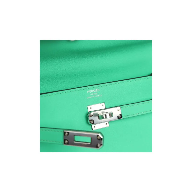HERMES Kelly Swift Calfskin Crossbody Bag Shoulder Bag Women's 0Z Vert Comics Comic Green-10