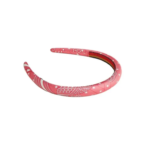 HERMES Silk Headbands Women's Pink