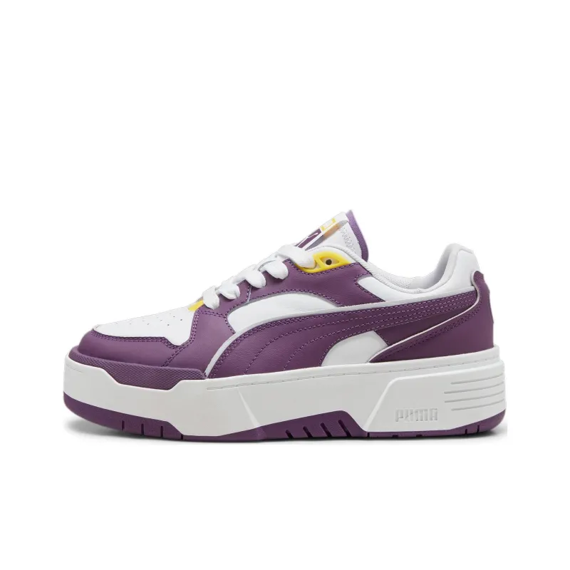 PUMA California Lwt Anti-Slip Wear-Resistant Low-Top Casual Shoes Women's White Purple-0