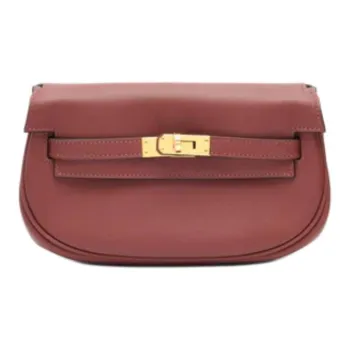 HERMES Kelly Swift Leather Kelly Bag Crossbody Bag Shoulder Bag Women's 55 Rouge Hermes Red