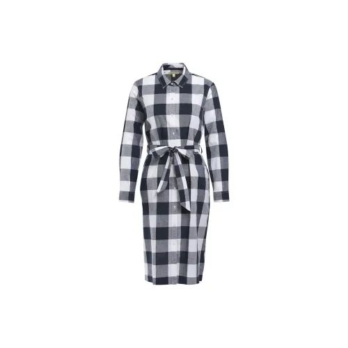 BARBOUR Long-Sleeved Dresses Women's Gray White