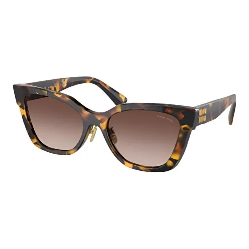 miu lige miu lige Subject To Official Website Irregular Shape Sunglasses Women's Tortoiseshell/Brown
