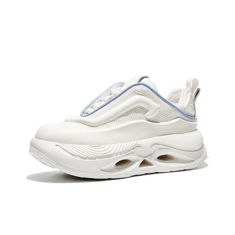 JANE HARLOW Breathable Lightweight Height Increasing Low Top Chunky Sneakers Unisex White-1