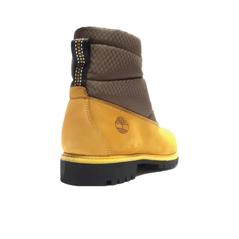 Timberland Ankle Length Martin Boot Low Heel Men's Yellow Brown-3
