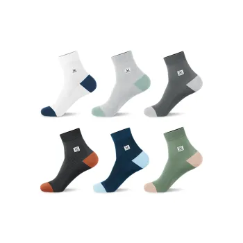 H-YXIANG Mid-Calf Socks Men's 6 Pack