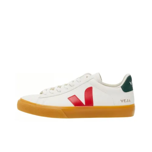 VEJA Skateboard Shoes Men Low-Top White/Red Green