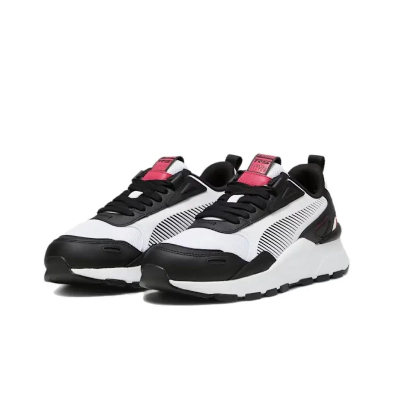 PUMA RS 3.0 Cushioning, Slip Resistant, And Abrasion Resistant Low Top Casual Running Shoes Unisex White Black-2