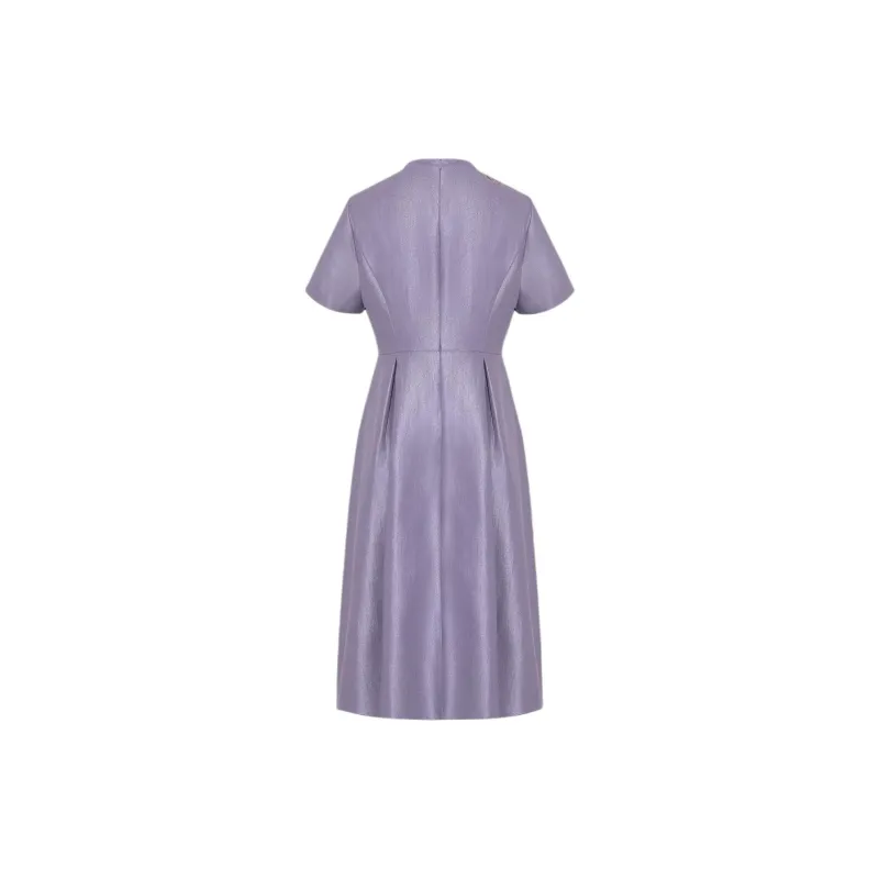 BBLLUUEE SS24 Short Sleeved Dress Women's Mist Purple-3