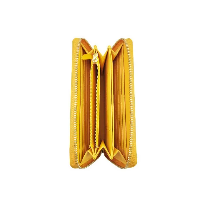 DOSRFINI Genuine Leather Yellow Auspicious Animal Wallet Medium Size Men's Bright Yellow-2