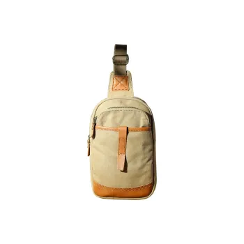 DOSRFINI Canvas Canvas Bag Casual Sling Bag Regular Men's Khaki/Army Green/Dark Gray