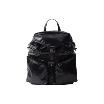 PRADA Leather Backpack Men's Black