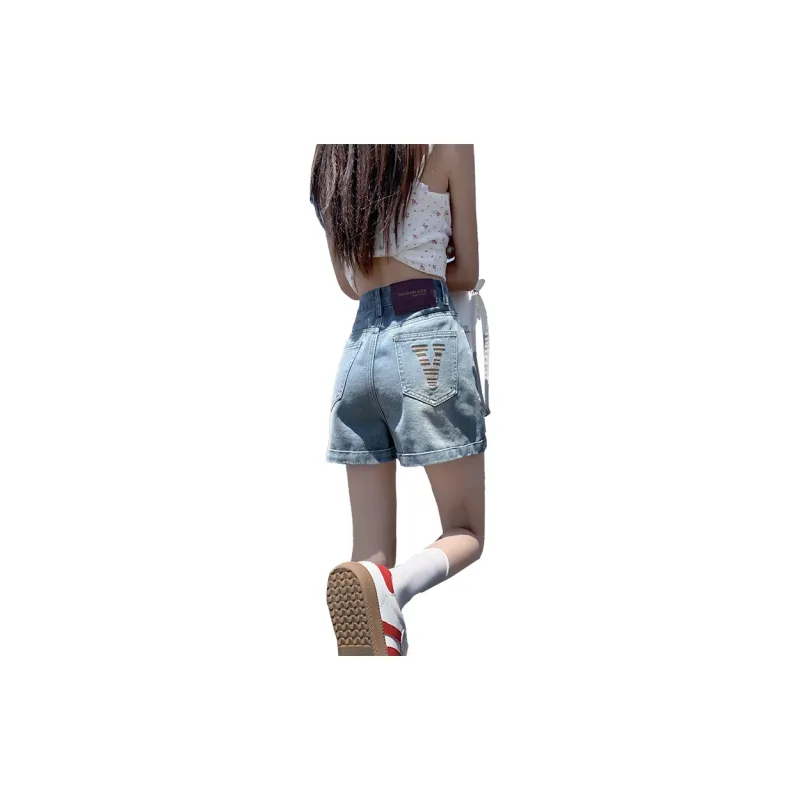 ZAZN Denim Shorts Women's Vintage Blue-1