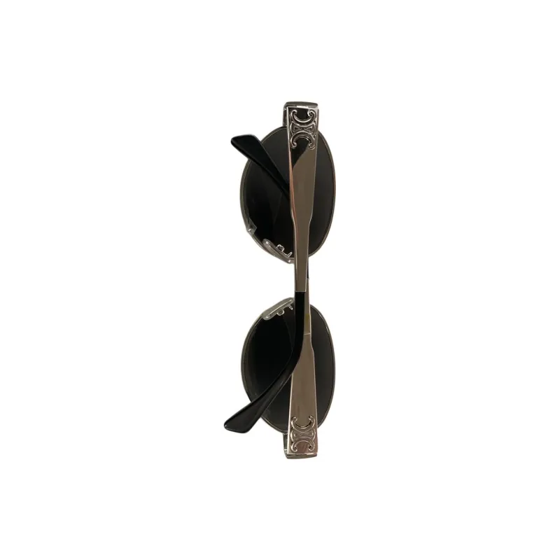 CELINE Oval Sunglasses Women's Silver-1