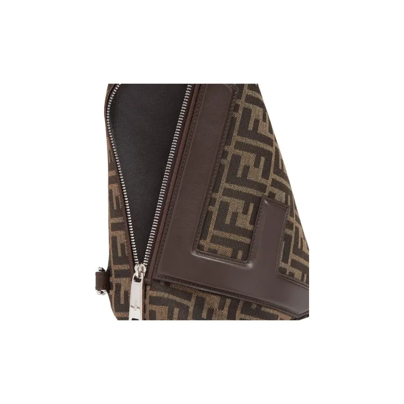 FENDI Polyester Crossbody Bag, Shoulder Bag Men's Brown-3