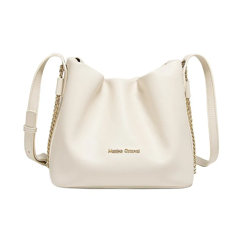 Marino Orlandi Synthetic Leather Shoulder Bag Women's White/Black-5