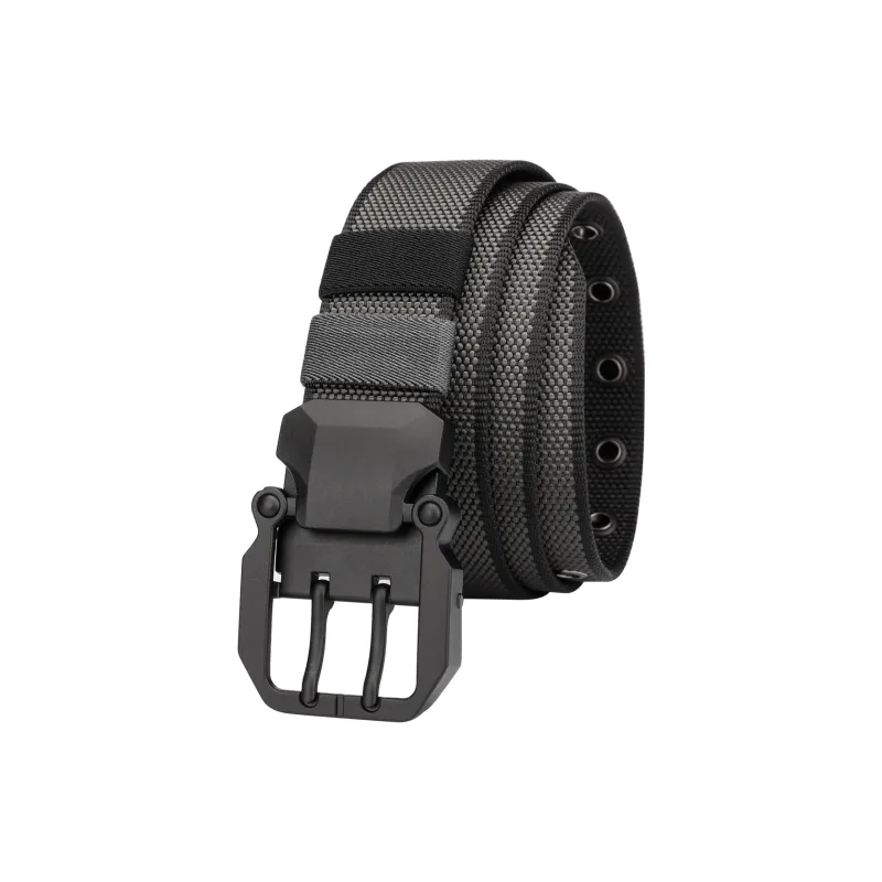 Jaylen Oos Pin Buckle Double Sided Two Tone Woven Belt Men's Gray Black Blue Black Width  3.8CM-1