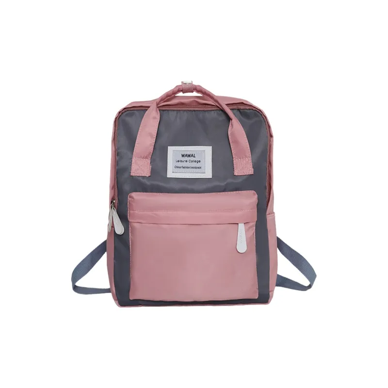 GEERDUN Nylon Backpack Regular Unisex Gray Pink/White Green/Black/Green/Pink-0
