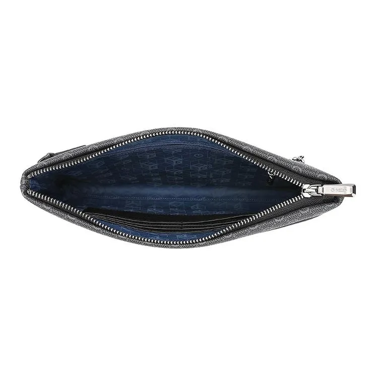 GOLDLION PVC Clutch Medium Size Men's Black-5
